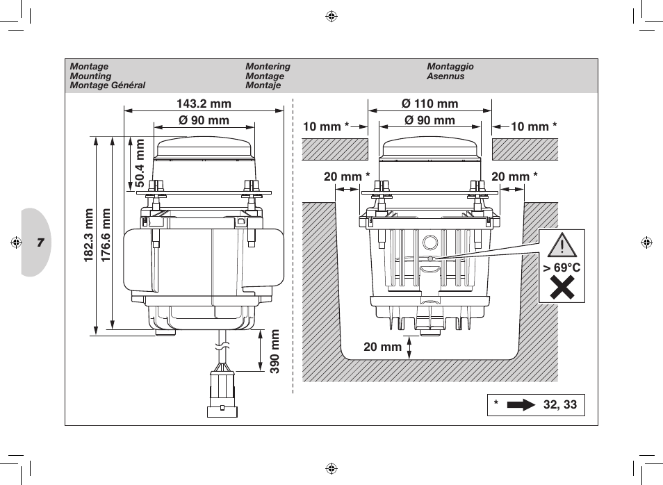 Hella 90mm Bi-LED High/Low Beam Module User Manual | Page 7 / 36