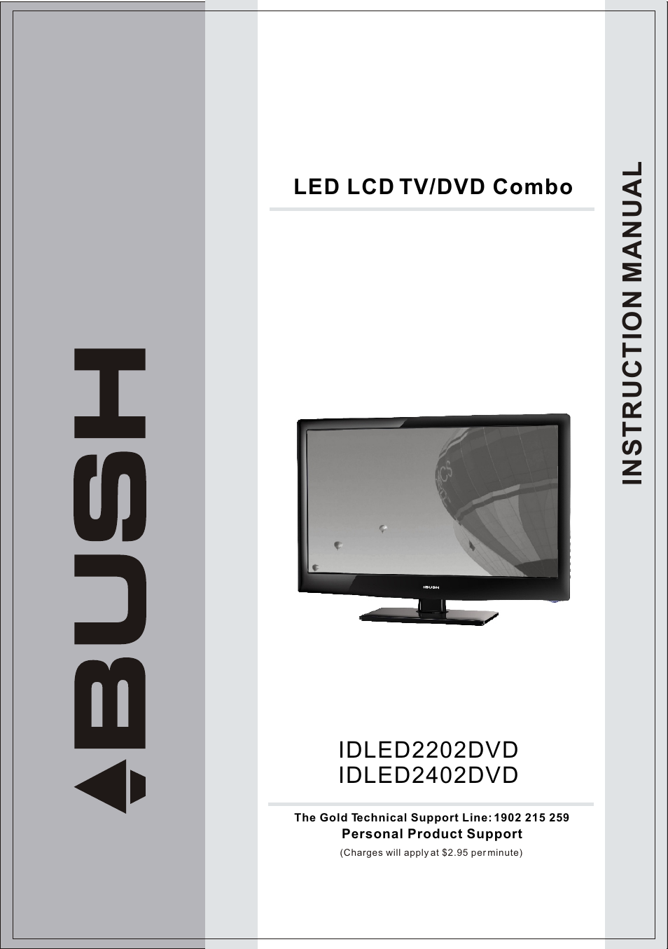 BUSH LED LCD TV/DVD COMBO IDLED2202DVD User Manual | 30 pages