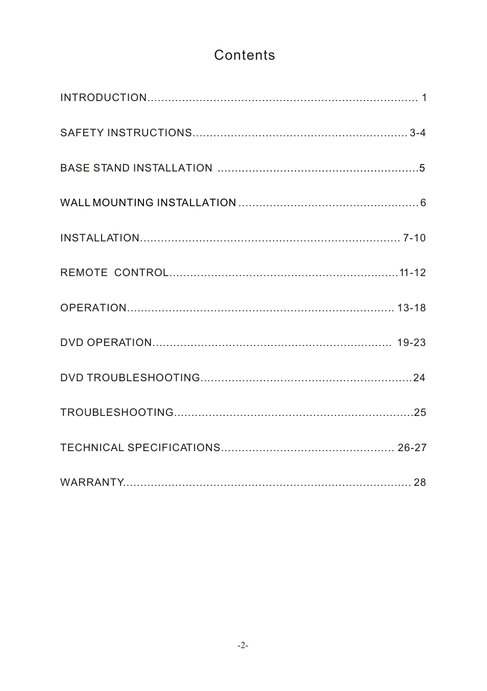 BUSH LED LCD TV/DVD COMBO IDLED2202DVD User Manual | Page 3 / 30