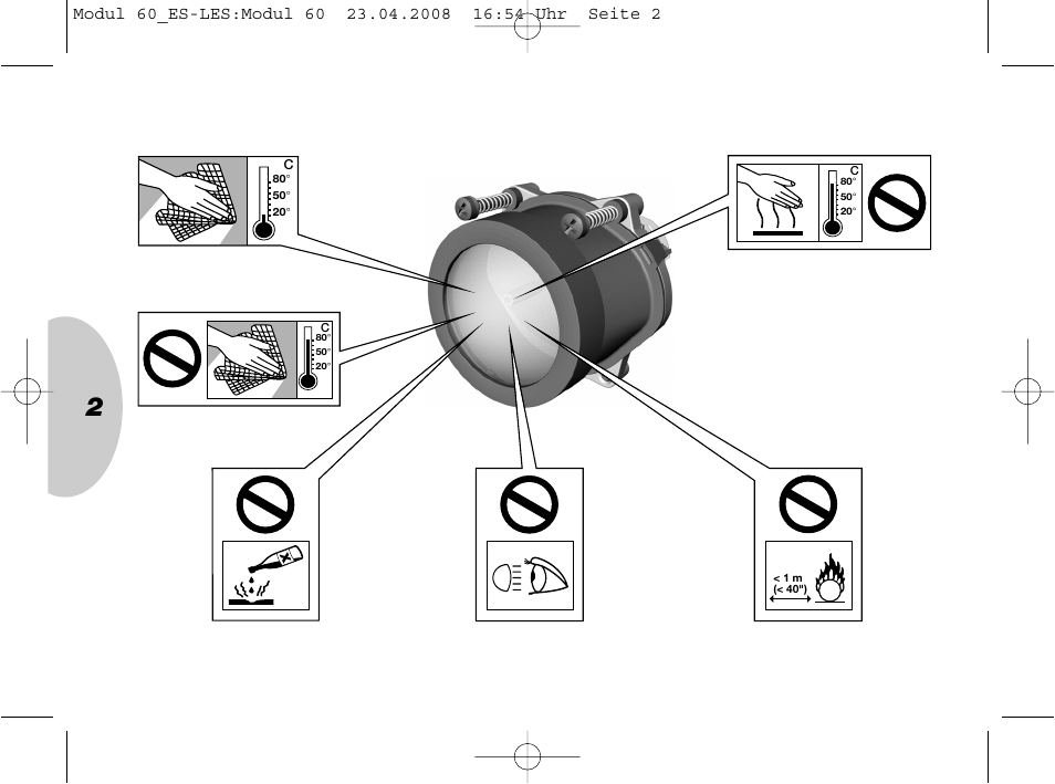 Hella 60mm Module Low Beam User Manual | Page 2 / 15