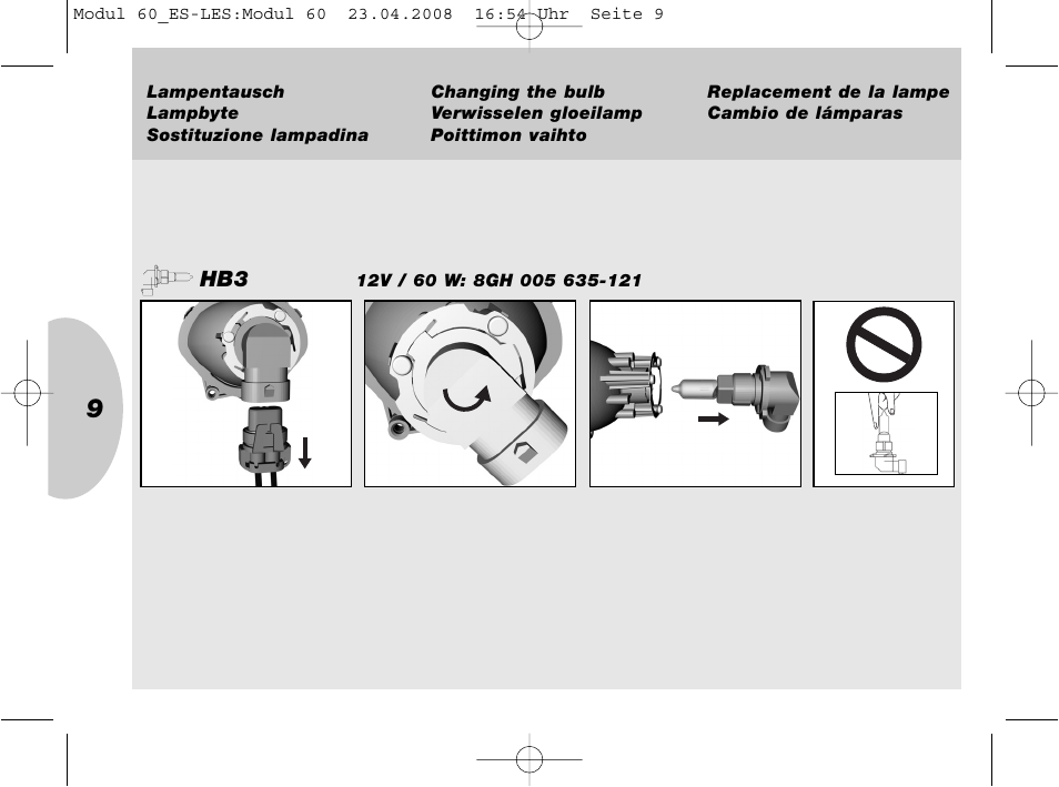 Hella 60mm Module Low Beam User Manual | Page 9 / 15