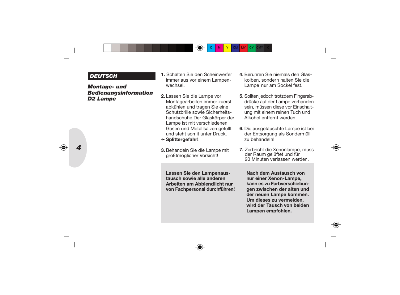 Hella HID/Xenon Capsules User Manual | Page 3 / 11