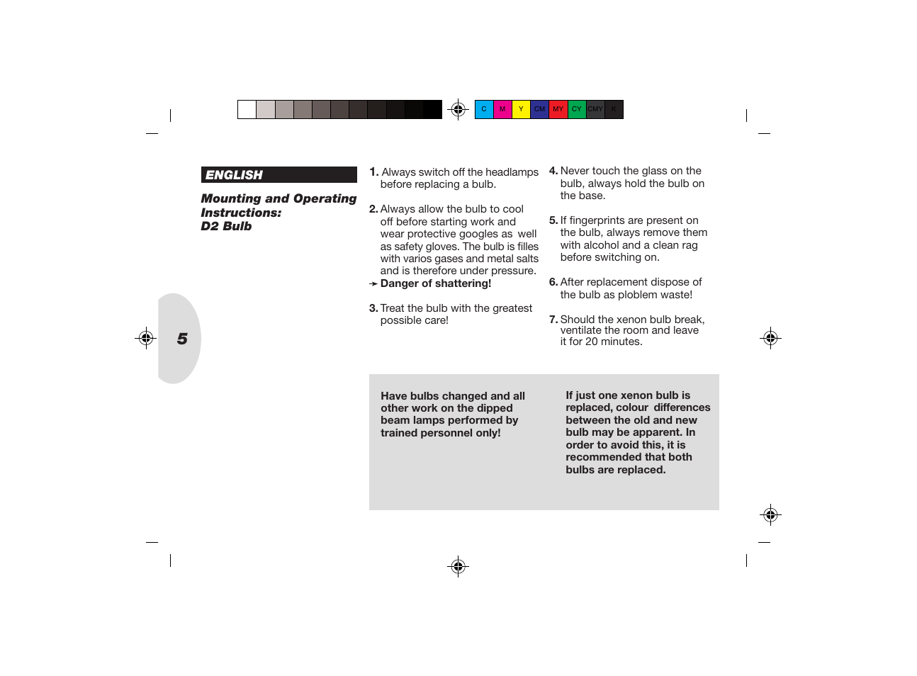 Hella HID/Xenon Capsules User Manual | Page 4 / 11