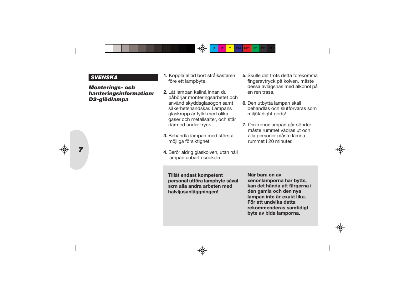 Hella HID/Xenon Capsules User Manual | Page 6 / 11