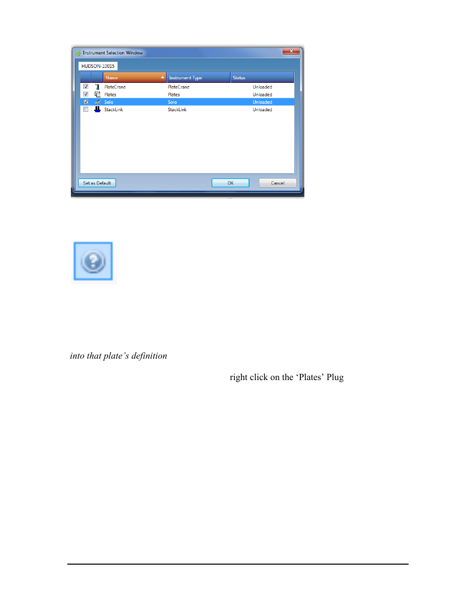 Setting up plate parameters | Hudson Robotics PlateCrane EX User Manual | Page 29 / 43