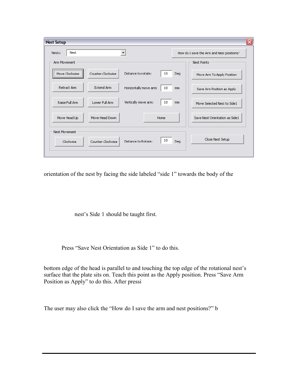 Apply nest setup | Hudson Robotics Bar Code Print and Apply User Manual | Page 20 / 33