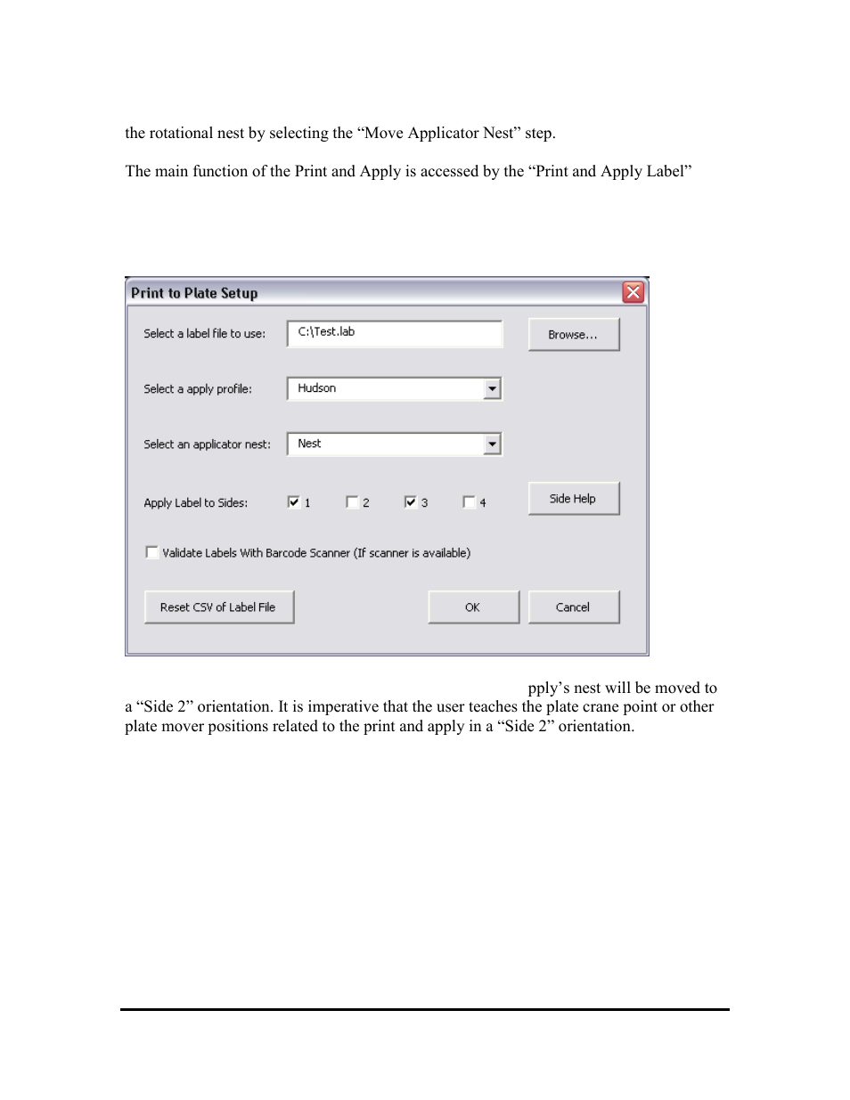 Softlinx operation | Hudson Robotics Bar Code Print and Apply User Manual | Page 28 / 33