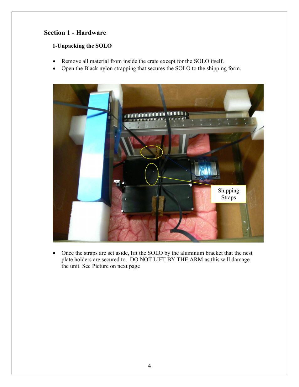 Hudson Robotics SOLO User Manual | Page 4 / 54