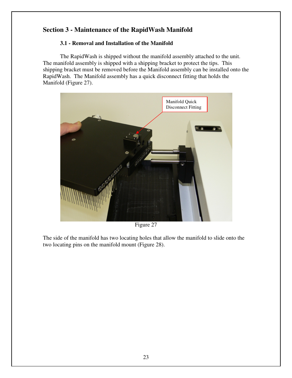 Hudson Robotics RapidWash User Manual | Page 23 / 27