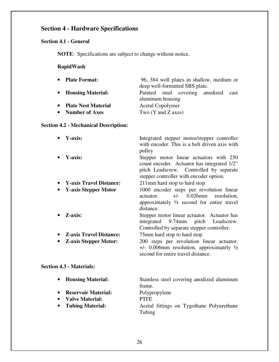 Hudson Robotics RapidWash User Manual | Page 26 / 27