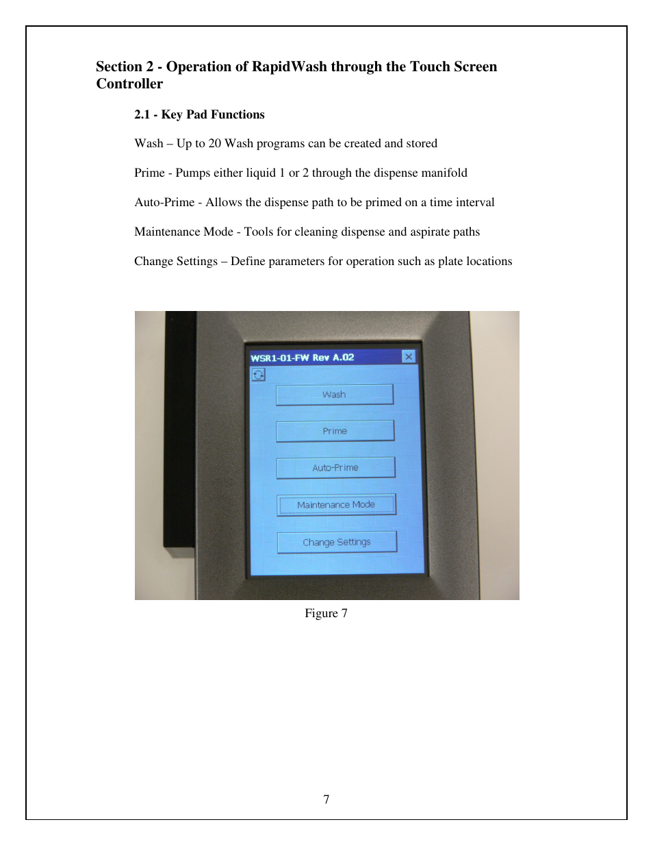 Hudson Robotics RapidWash User Manual | Page 7 / 27