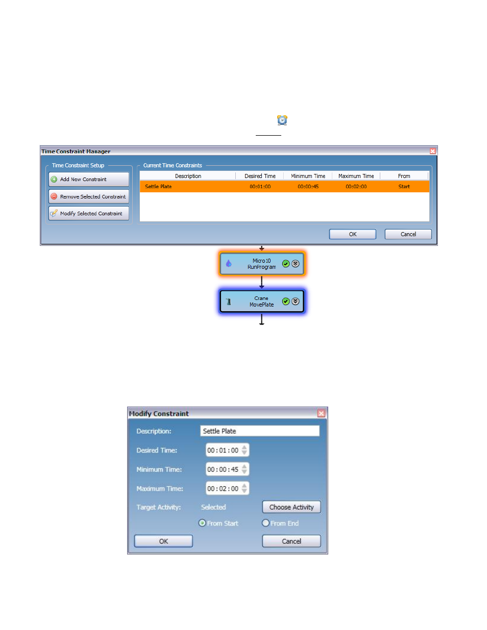 Time constraints, Time constraint | Hudson Robotics SoftLinx 5.0 User Manual | Page 17 / 50