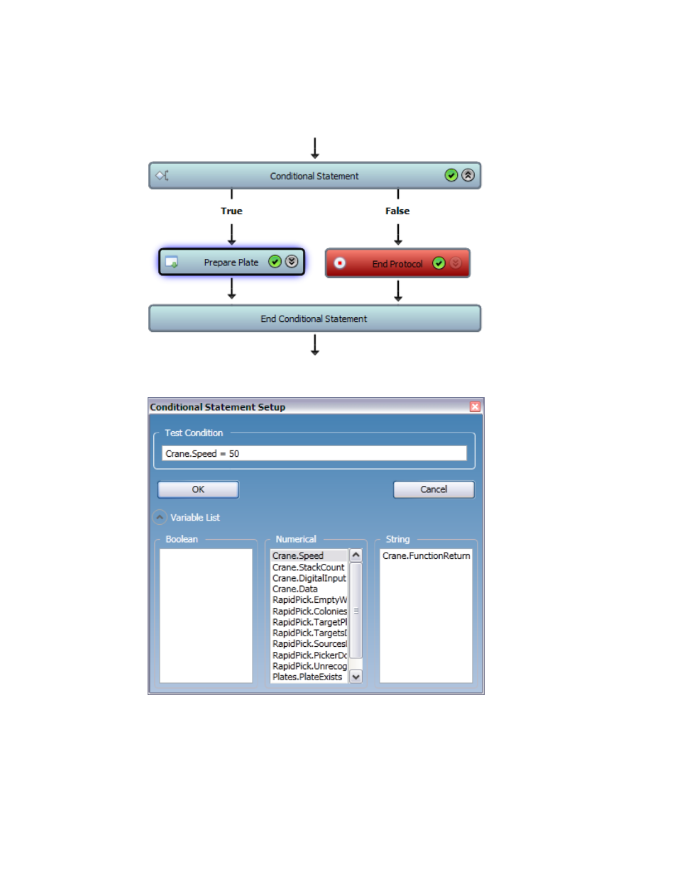 Conditional statement | Hudson Robotics SoftLinx 5.0 User Manual | Page 29 / 50