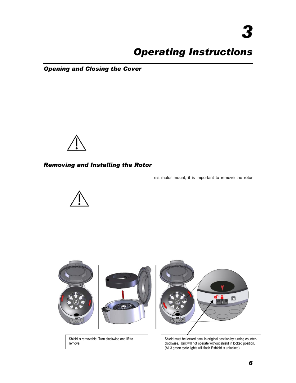 Operating instructions | Iris Sample Processing StatSpin® Express 4 Horizontal Centrifuge User Manual | Page 10 / 18