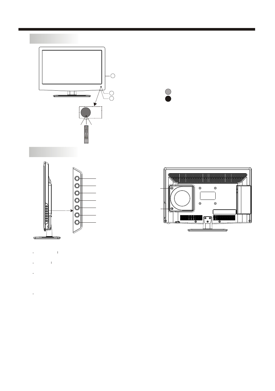Installation, Front panel, Side buttons | BUSH IDLED2402DVD User Manual | Page 8 / 29
