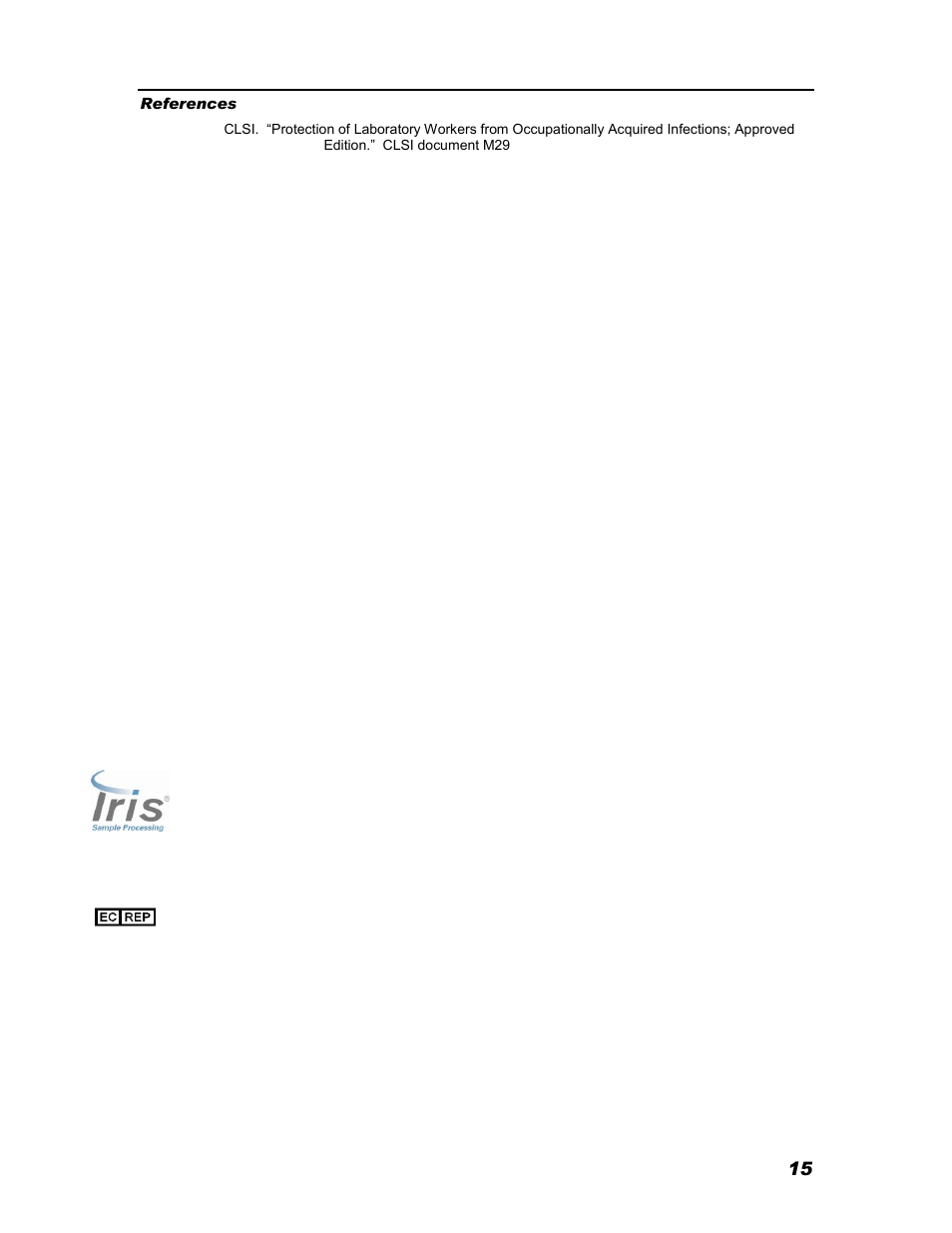 References | Iris Sample Processing StatSpin® CytoFuge 12 Versatile Cytocentrifuge System User Manual | Page 20 / 21