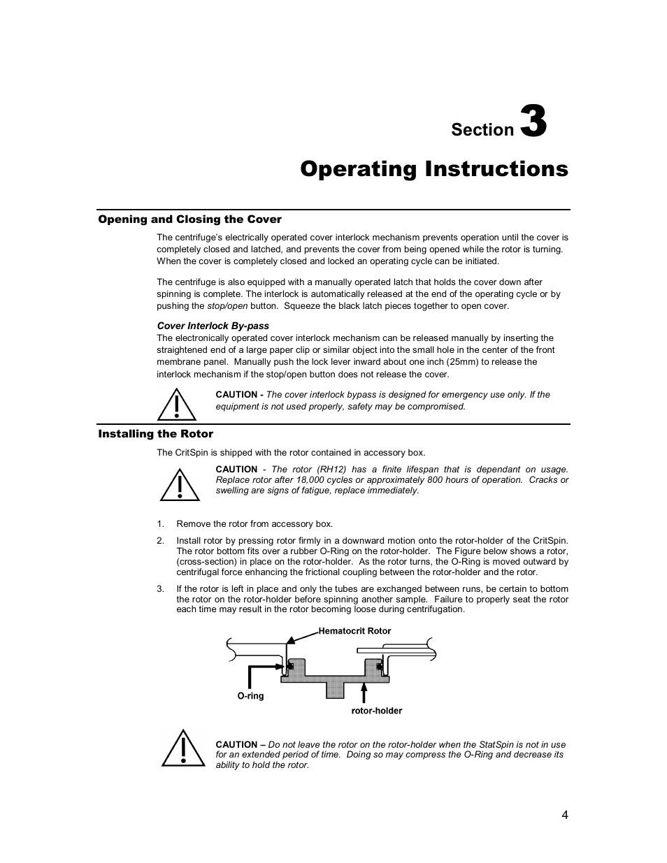 Operating instructions | Iris Sample Processing StatSpin® CritSpin Microhematocrit System User Manual | Page 8 / 17