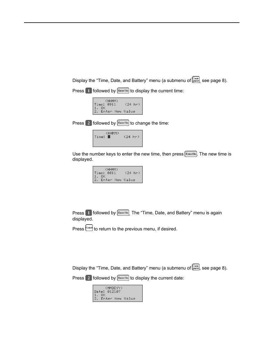 Changing the date and time | ITC Avoximeter 1000E Whole Blood Oximeter User Manual | Page 22 / 82