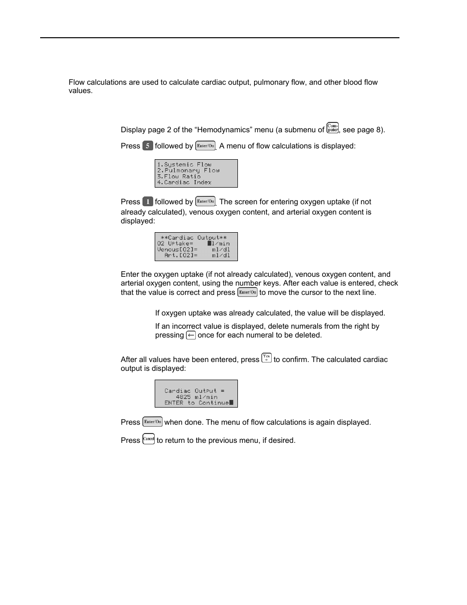 Flow calculations | ITC Avoximeter 1000E Whole Blood Oximeter User Manual | Page 52 / 82