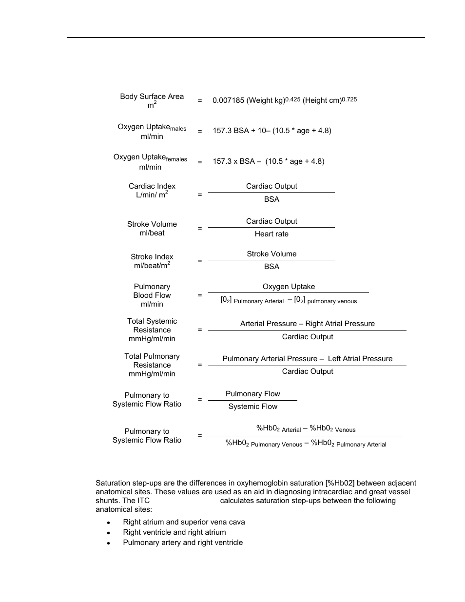 Saturation step-ups | ITC Avoximeter 1000E Whole Blood Oximeter User Manual | Page 9 / 82