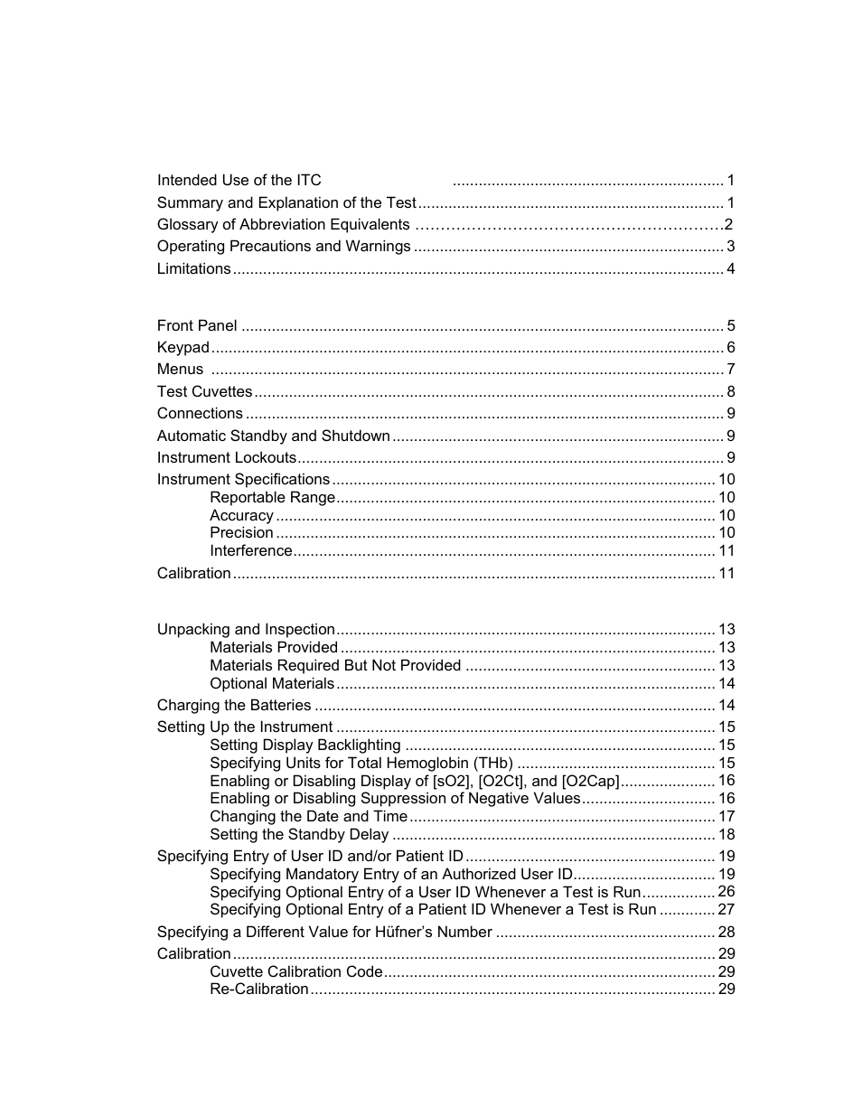 ITC Avoximeter 4000 Whole Blood CO-Oximeter User Manual | Page 3 / 78