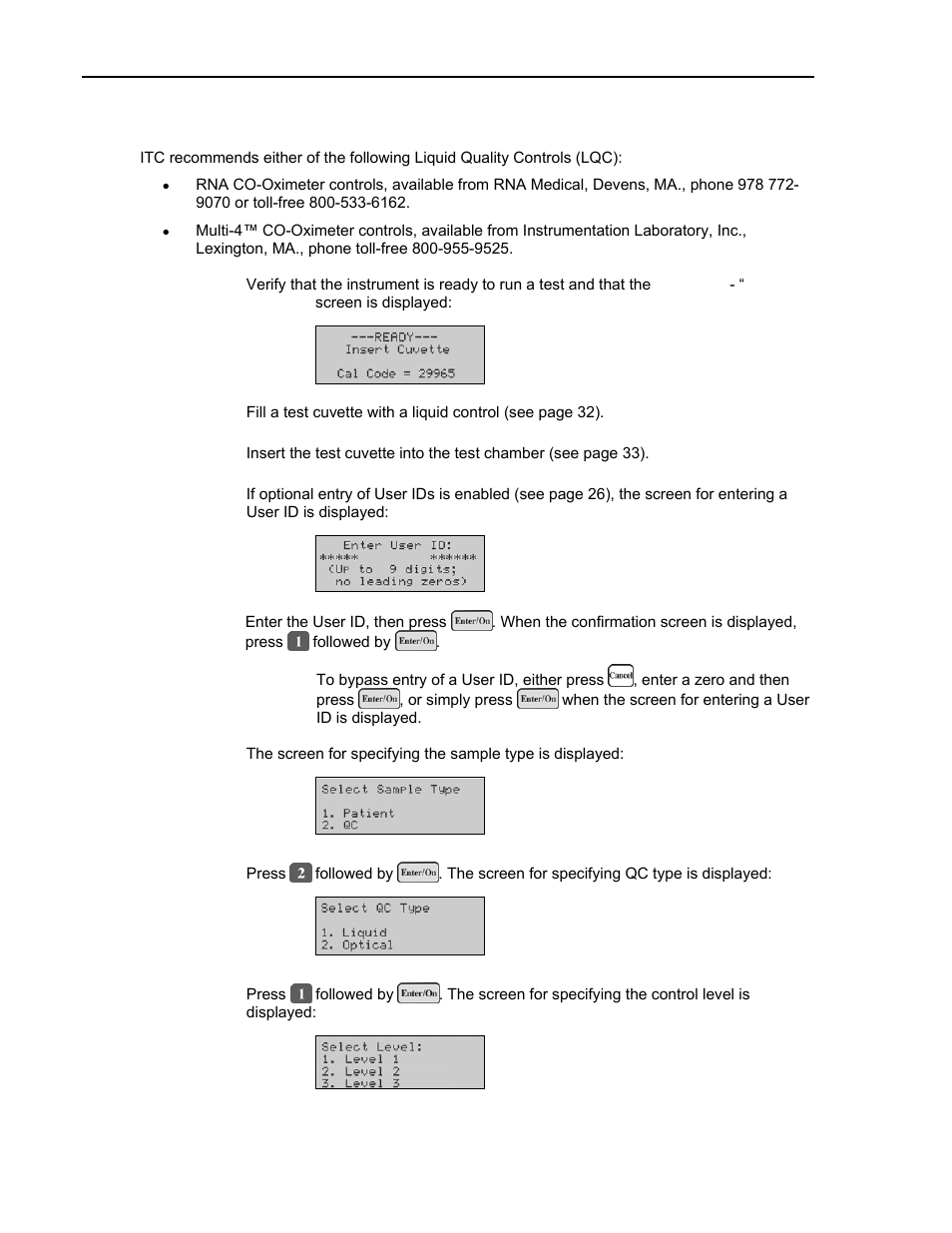 Running liquid controls | ITC Avoximeter 4000 Whole Blood CO-Oximeter User Manual | Page 48 / 78