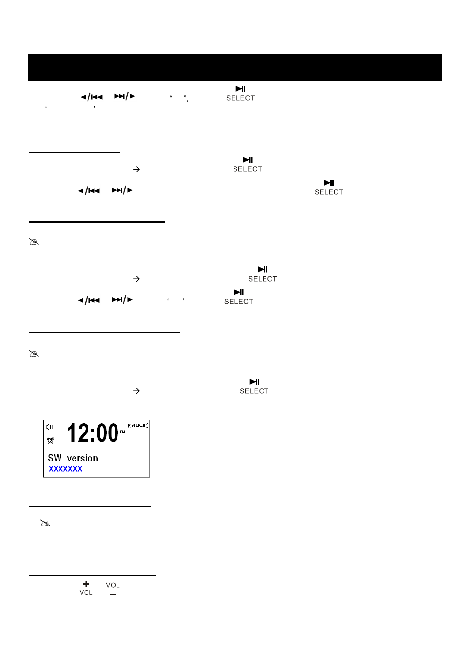 System setup, Perform a factory reset, Set the language | Display the software version, Set the display dimmer, Adjust the volume level, Bush bcr33dabip | BUSH DAB+ Digital Alarm Clock Radio with Dock for iPhone BCR33DABIP User Manual | Page 13 / 16