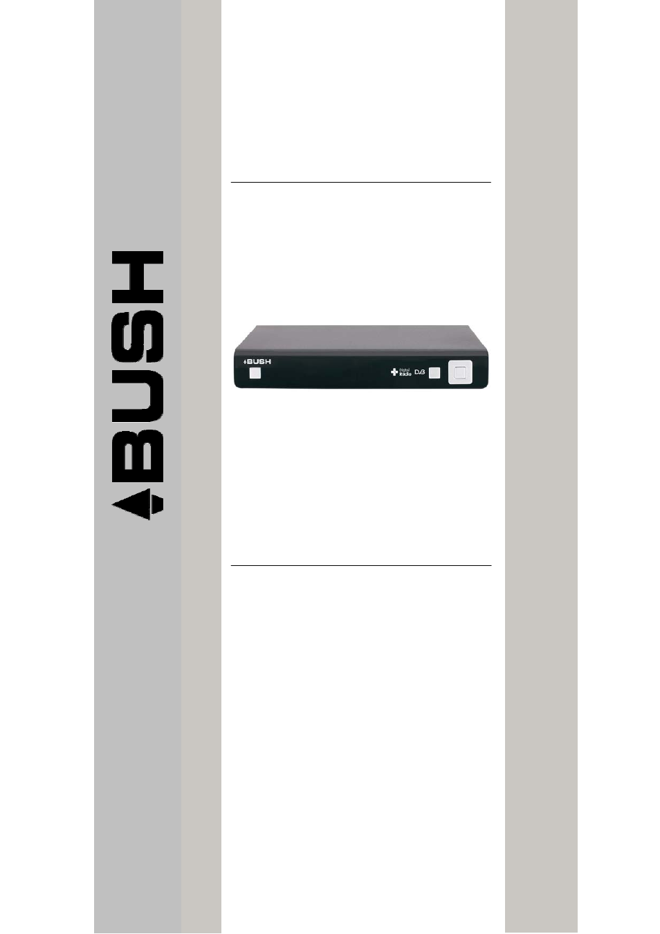 BUSH High Definition Digital Set Top Box with DAB+ Receiver DFTA52DAB User Manual | 33 pages