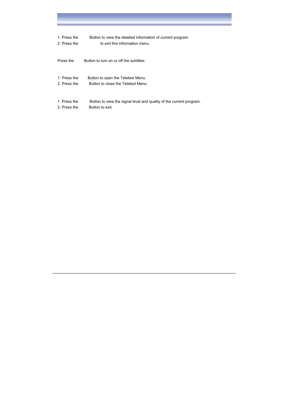 Basic operations of dvb | BUSH High Definition Digital Set Top Box with DAB+ Receiver DFTA52DAB User Manual | Page 15 / 33