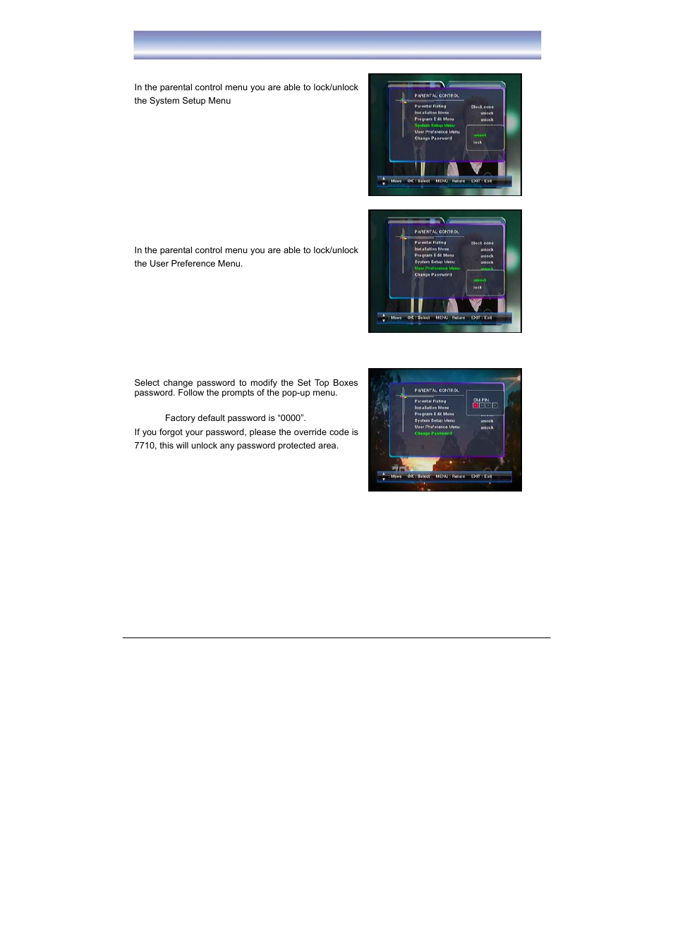 User preferences of dvb | BUSH High Definition Digital Set Top Box with DAB+ Receiver DFTA52DAB User Manual | Page 24 / 33