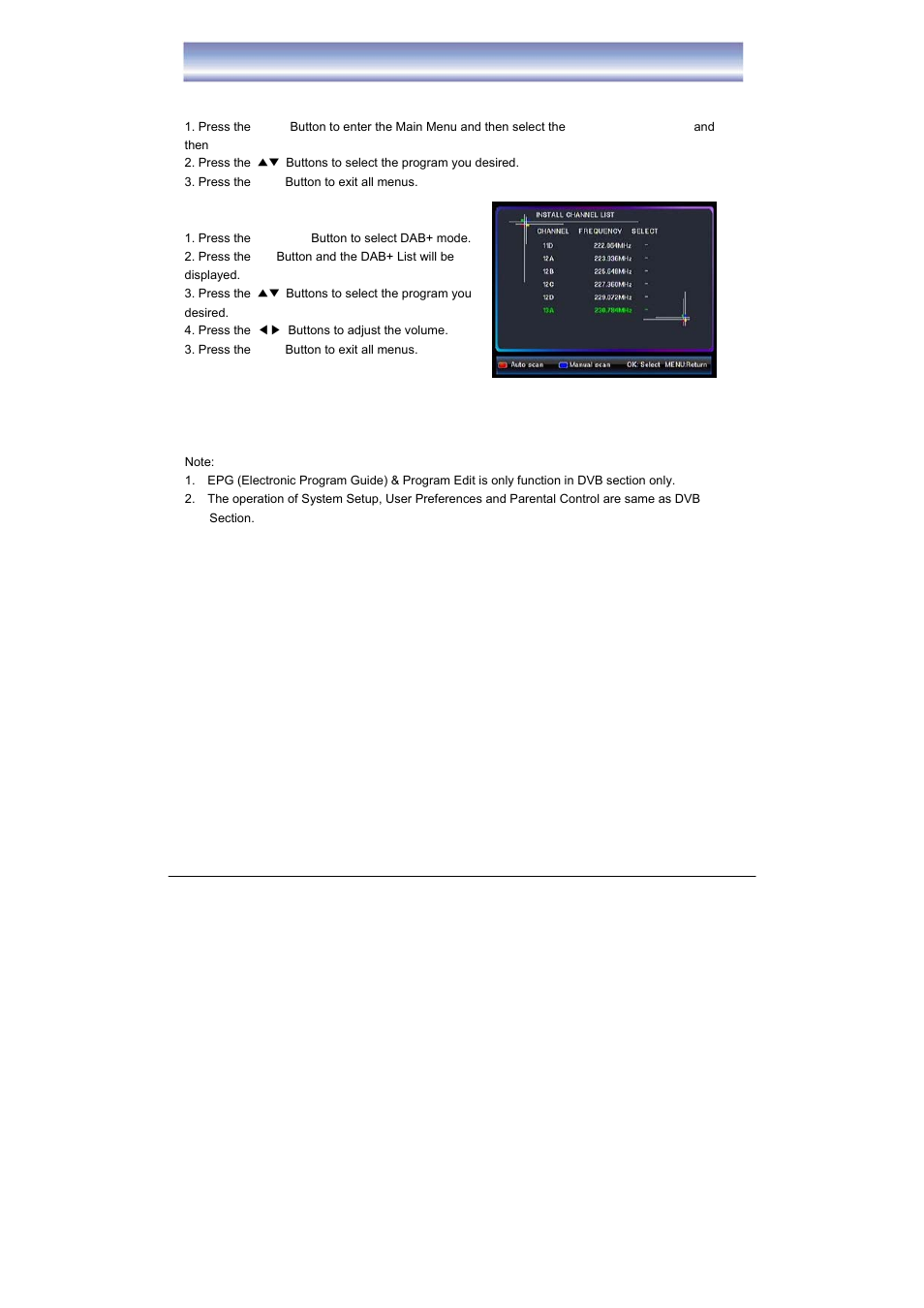 Operations of dab | BUSH High Definition Digital Set Top Box with DAB+ Receiver DFTA52DAB User Manual | Page 27 / 33