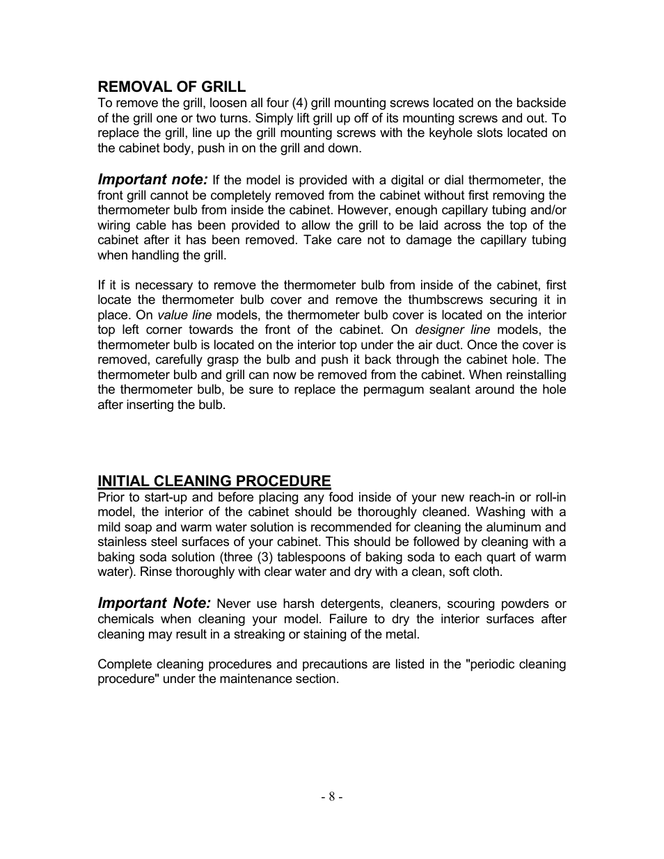 Bally Refrigerators/Freezers/Warmers User Manual | Page 10 / 36