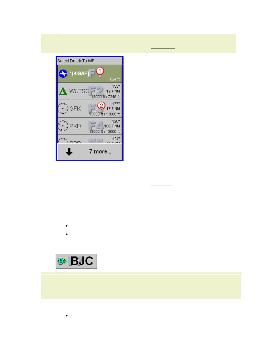 Going direct to a waypoint | Jeppesen FliteDeck 3 User Manual | Page 131 / 270