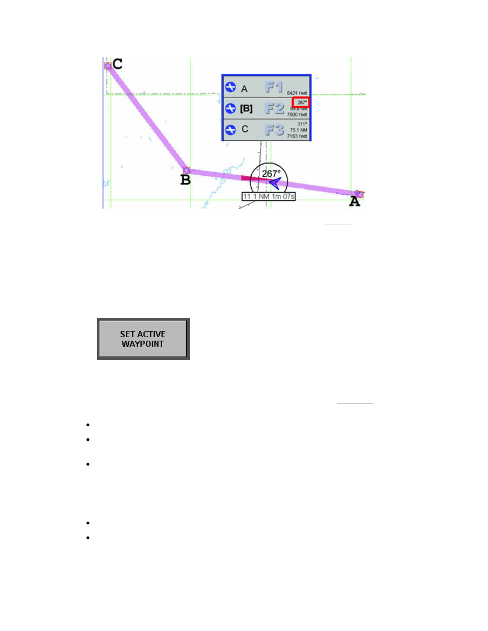 Suspending waypoint sequencing — sequence hold, Suspending waypoint sequencing | Jeppesen FliteDeck 3 User Manual | Page 137 / 270