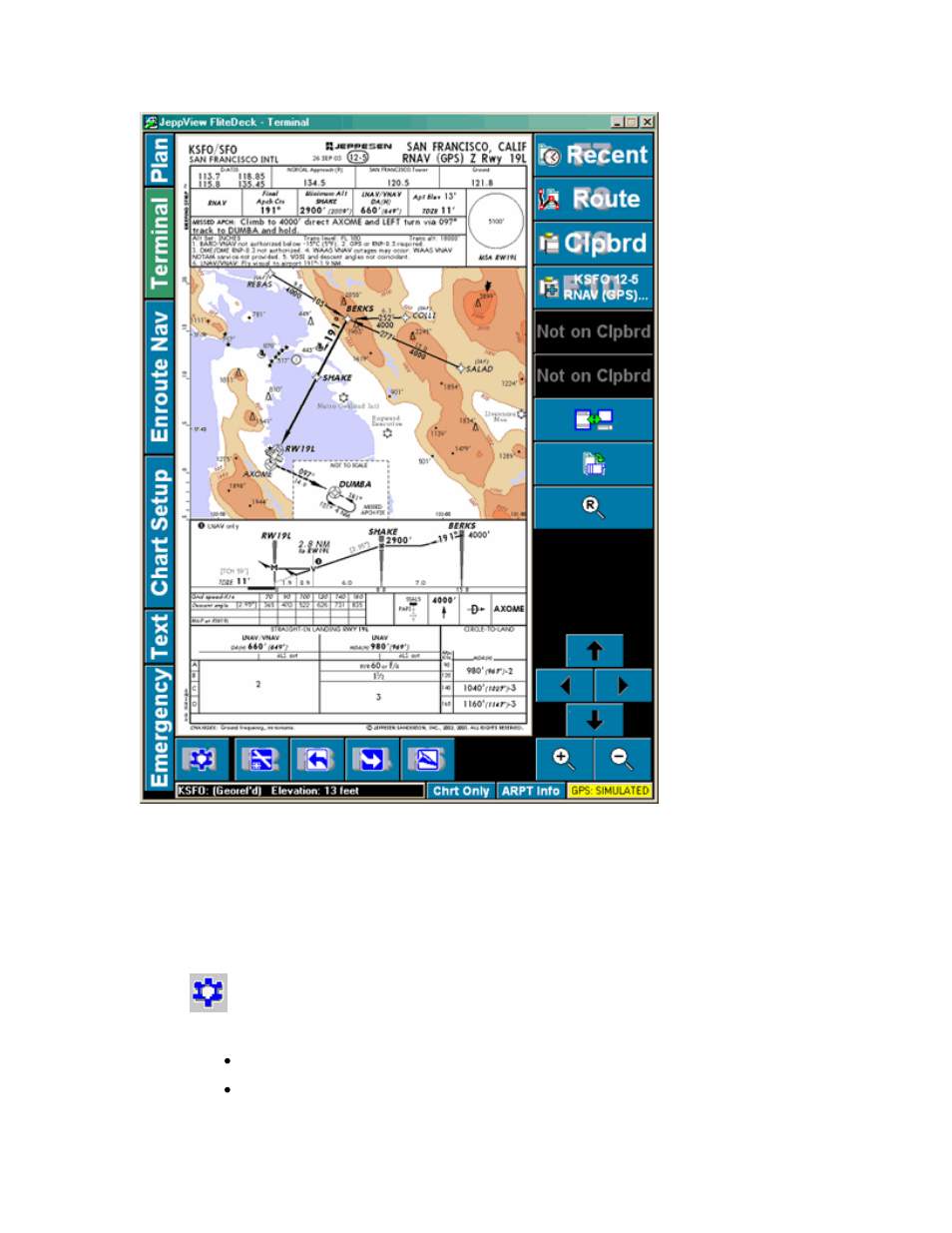 Selecting an airport, Ew terminal charts, see, To get | Jeppesen FliteDeck 3 User Manual | Page 143 / 270