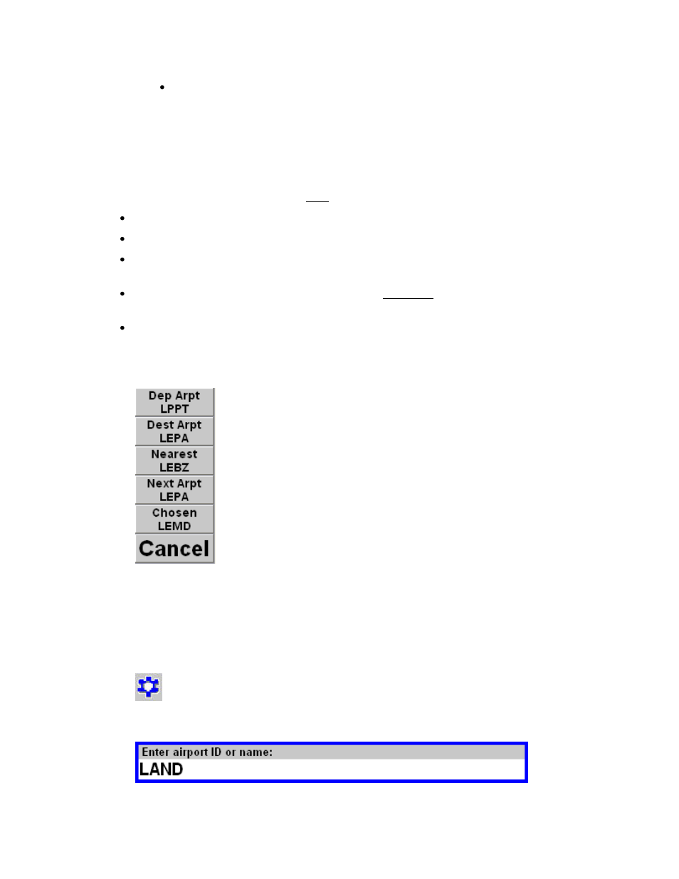 Airports related to the active route, Finding an airport by identifier, name, or city | Jeppesen FliteDeck 3 User Manual | Page 144 / 270