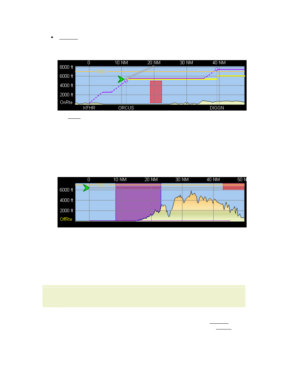 Displayed weather in the profile view, The supplemental track indicator (sti), Supplemental track indicator (sti) | A supplemental track indicator (sti) | Jeppesen FliteDeck 3 User Manual | Page 169 / 270