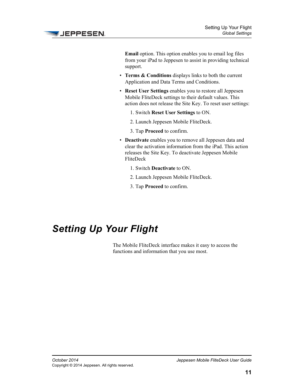 Setting up your flight | Jeppesen Mobile FliteDeck for iPad User Manual | Page 18 / 63