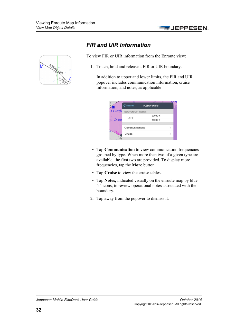 Fir and uir information | Jeppesen Mobile FliteDeck for iPad User Manual | Page 39 / 63