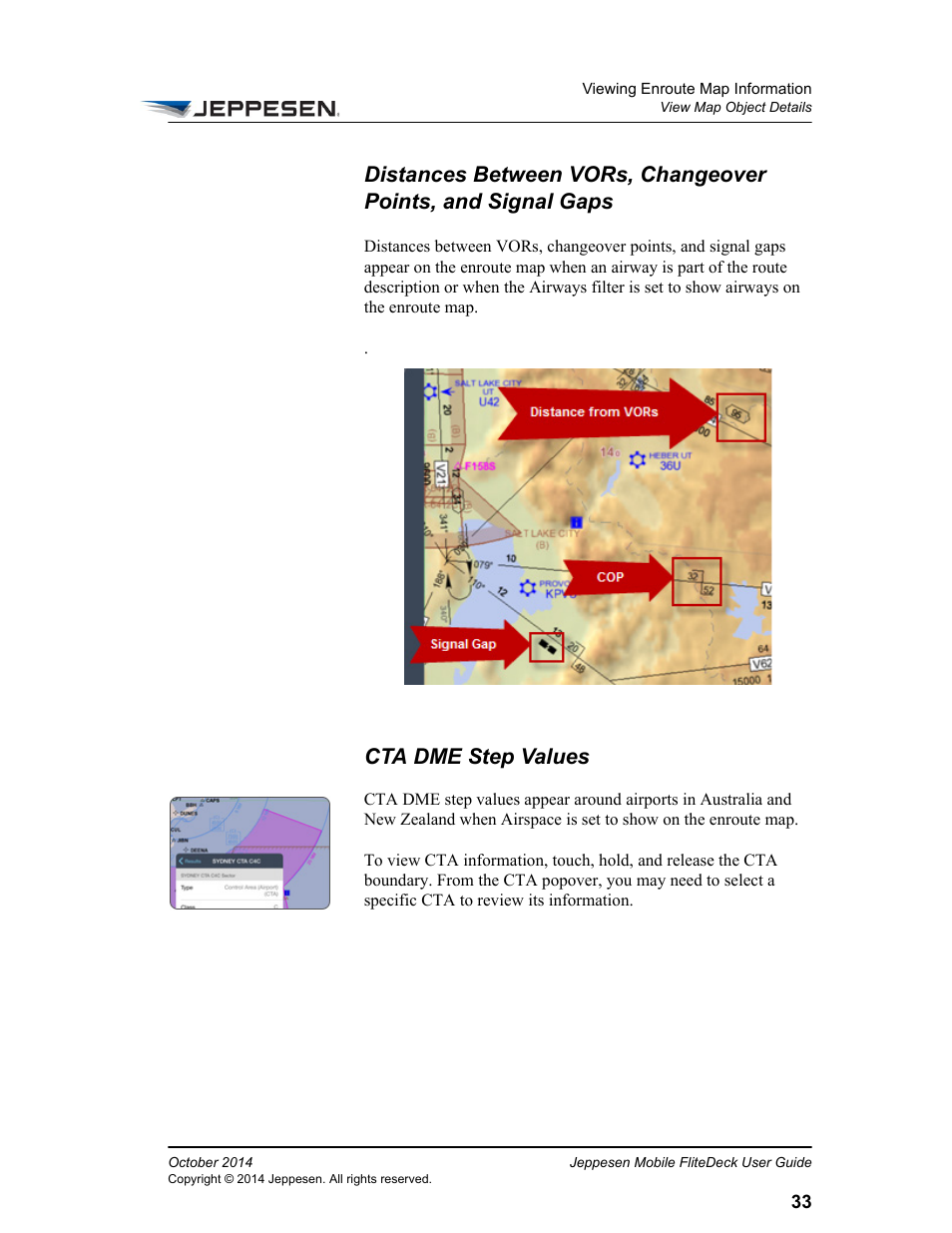 Cta dme step values | Jeppesen Mobile FliteDeck for iPad User Manual | Page 40 / 63