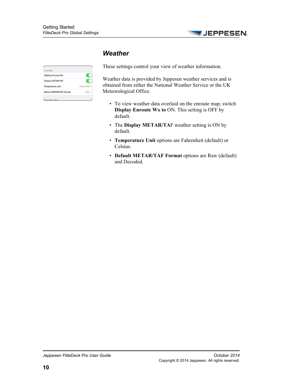 Weather | Jeppesen FliteDeck Pro (iOS) User Manual | Page 17 / 59