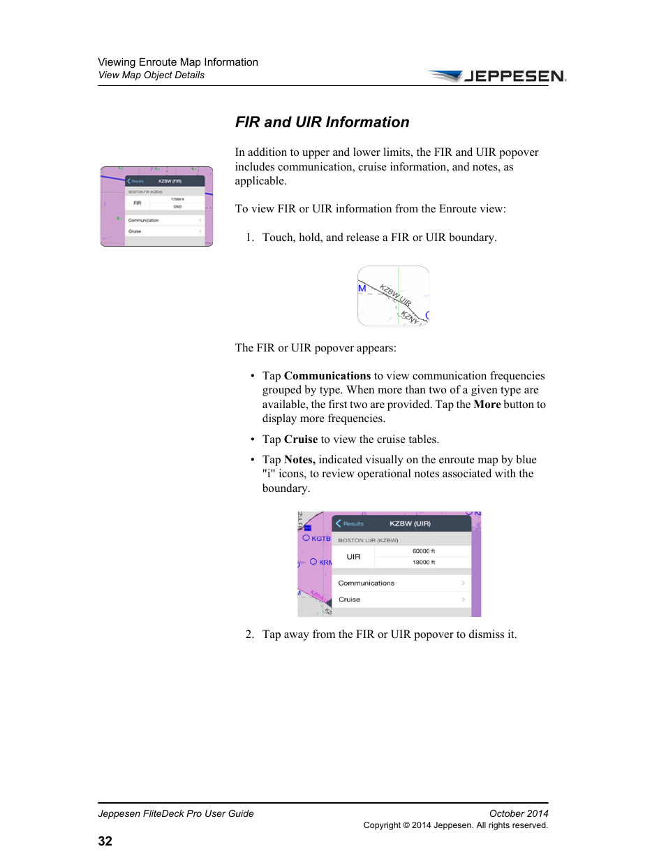 Fir and uir information | Jeppesen FliteDeck Pro (iOS) User Manual | Page 39 / 59
