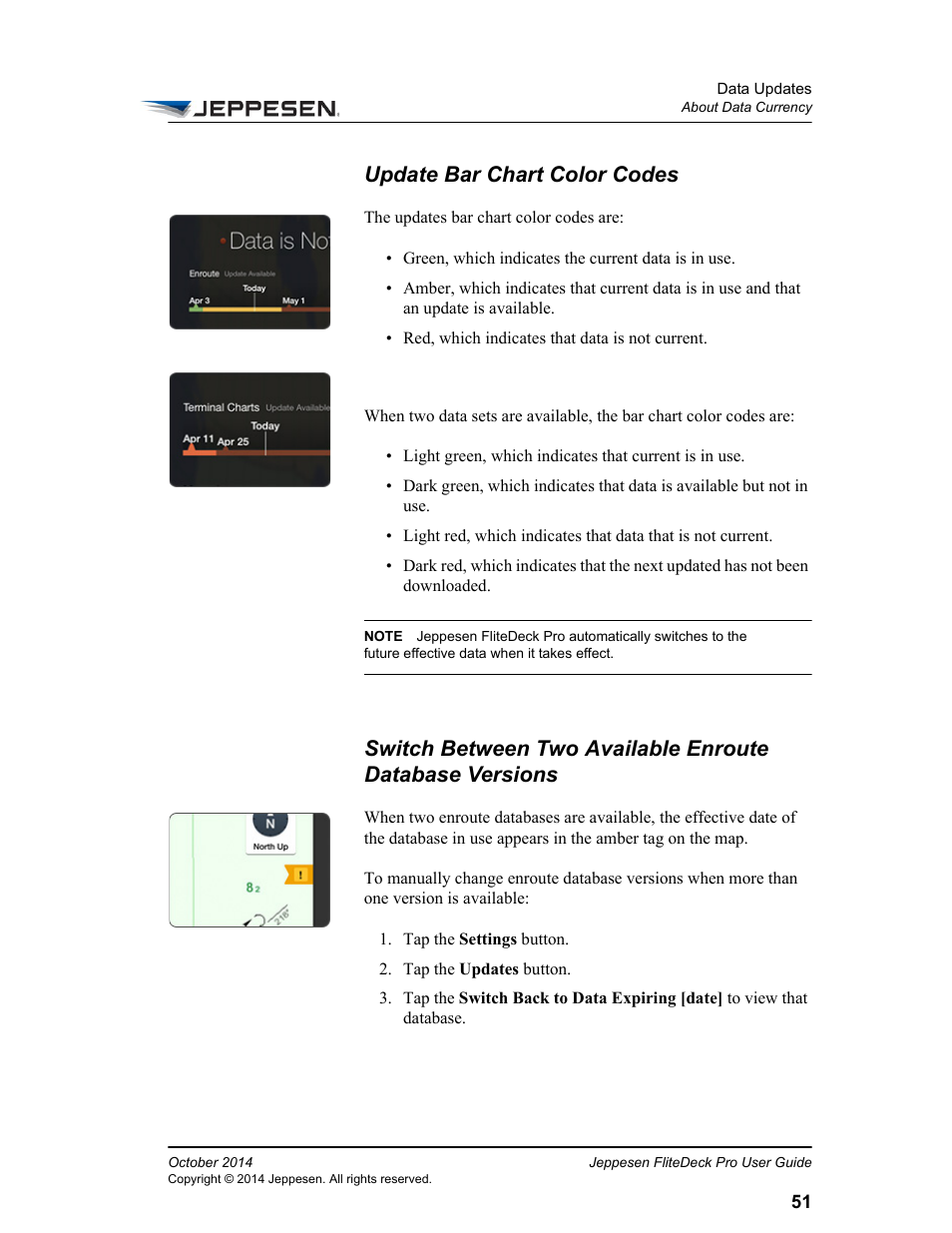 Update bar chart color codes | Jeppesen FliteDeck Pro (iOS) User Manual | Page 58 / 59