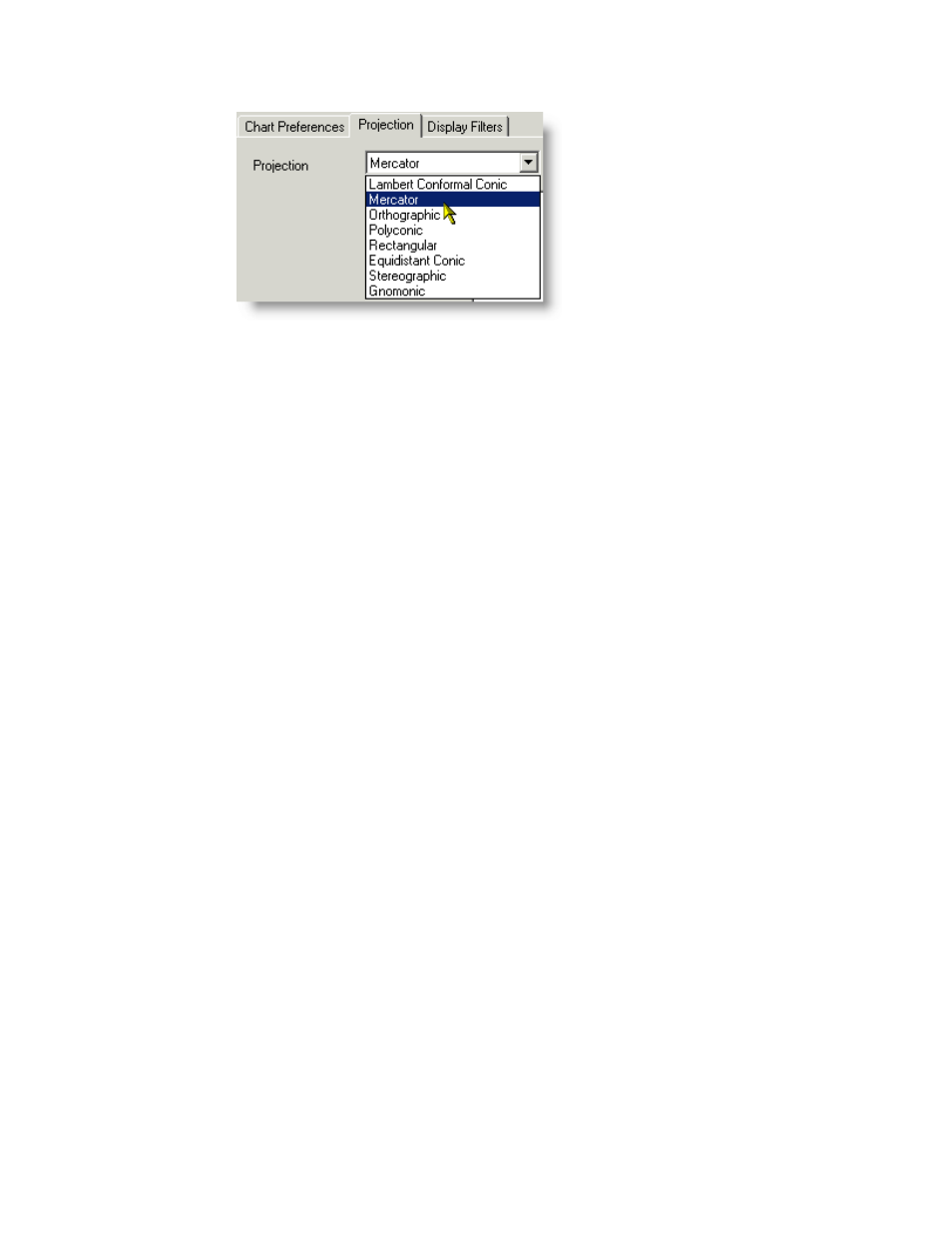Chart projections, Using enroute chart view filters | Jeppesen JeppView 3 User Manual | Page 123 / 273