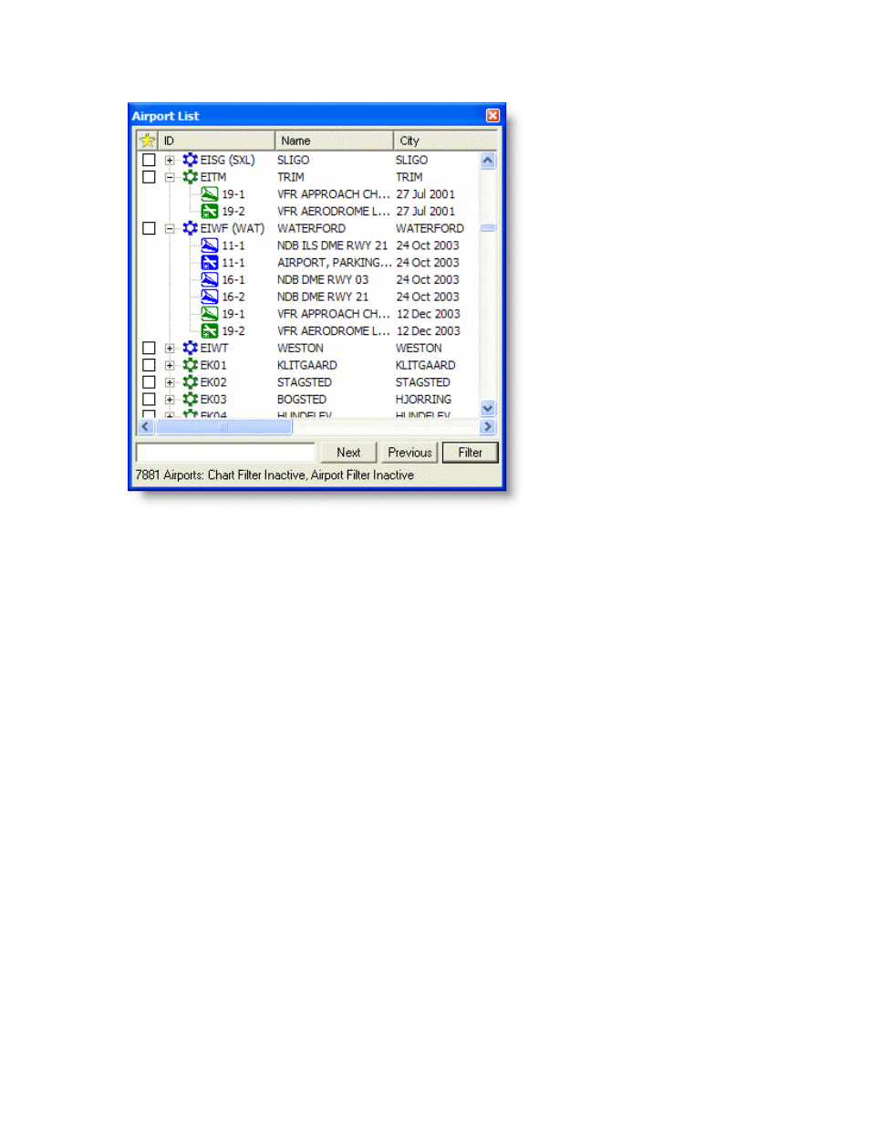 Jeppesen assigned airport identifiers | Jeppesen JeppView 3 User Manual | Page 135 / 273