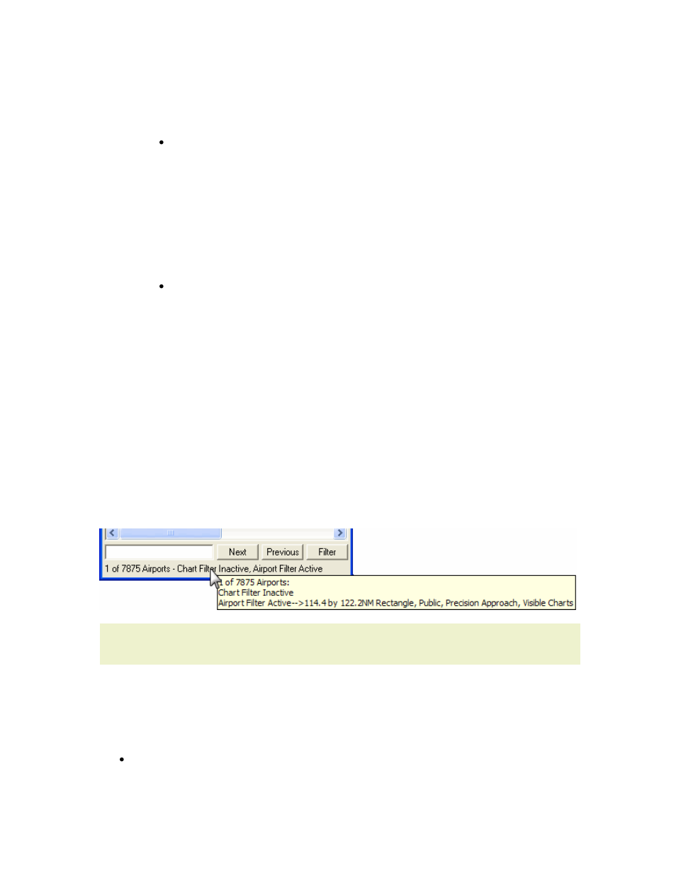 Airport list filter status, Removing airport filters | Jeppesen JeppView 3 User Manual | Page 141 / 273