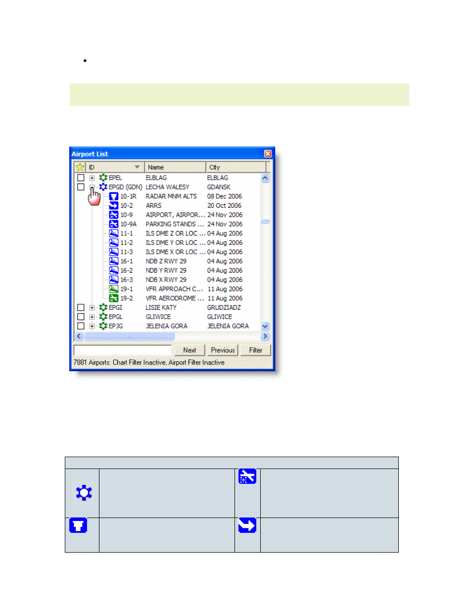 Understanding terminal chart icons | Jeppesen JeppView 3 User Manual | Page 155 / 273