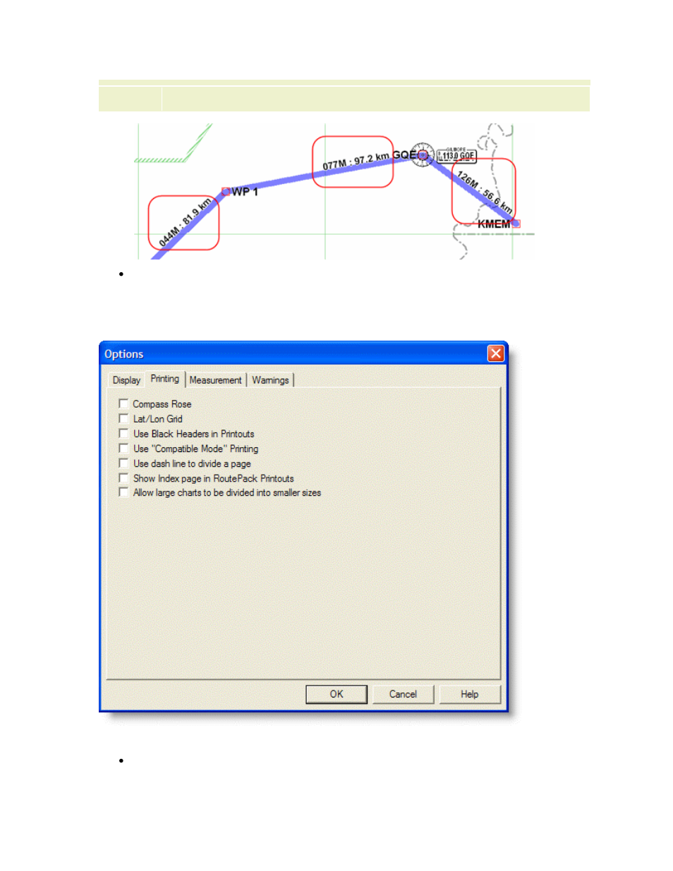 Printing tab, Ttributed as land | Jeppesen JeppView 3 User Manual | Page 241 / 273