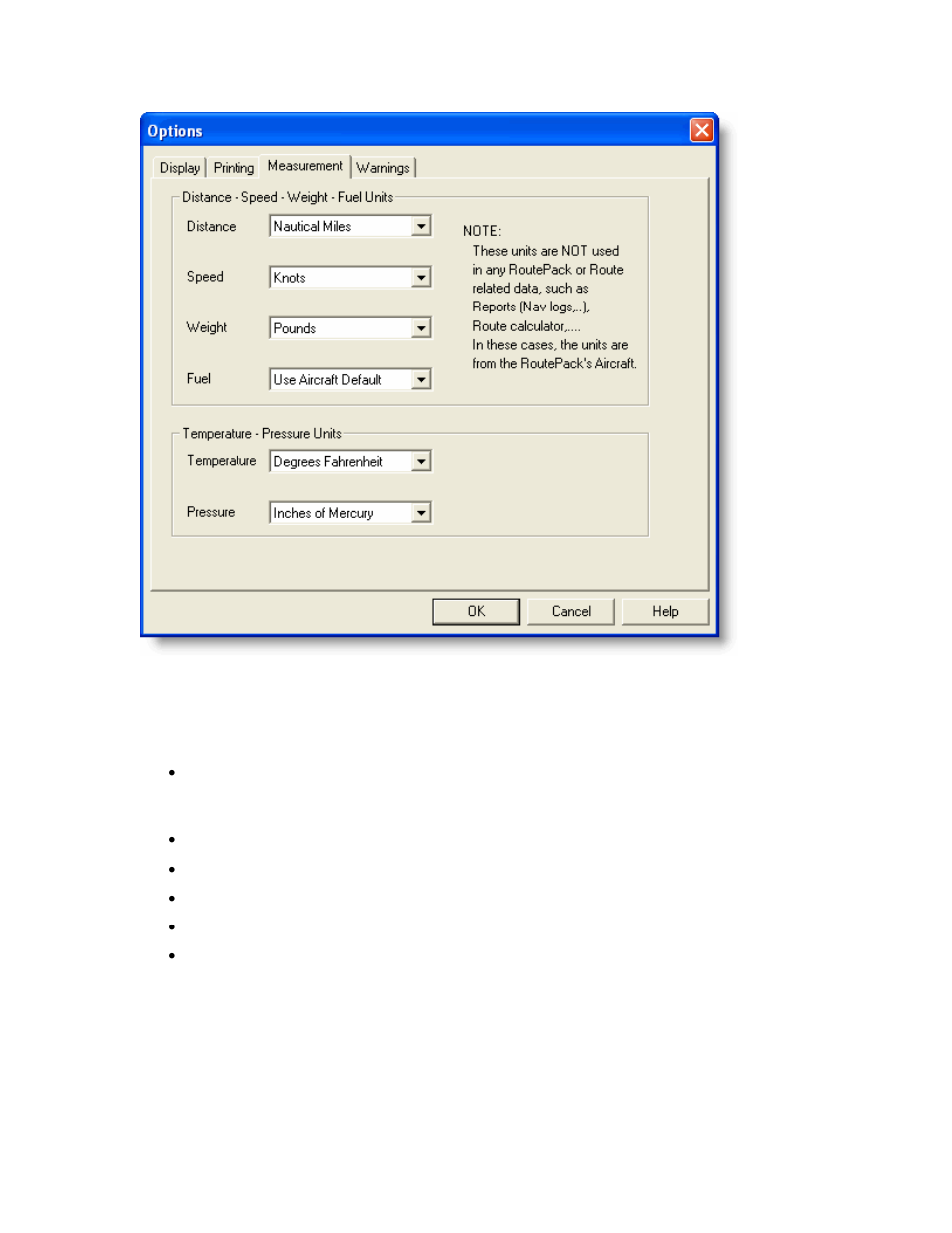 Warnings tab, Status bar | Jeppesen JeppView 3 User Manual | Page 243 / 273