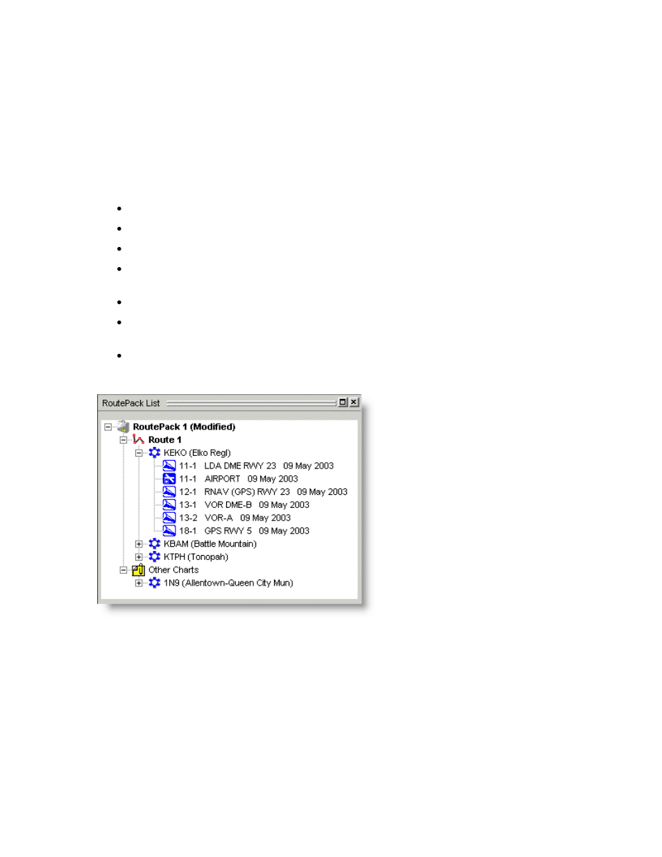 Routepack overview, Multiple select, Routepacks | Jeppesen JeppView 3 User Manual | Page 82 / 273